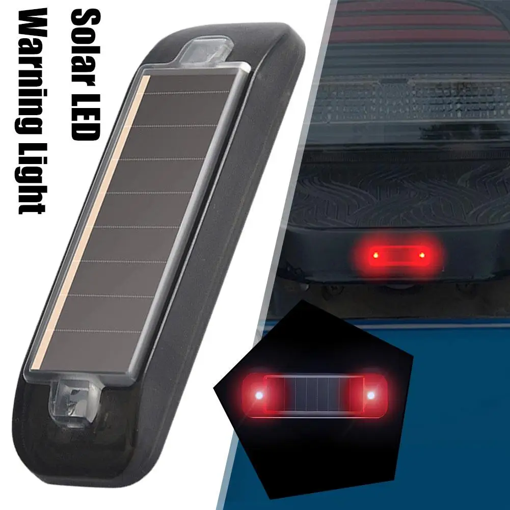 Mini LED Solar Power Car Warning Light Night Security Simulated Alarm Wireless Anti-Theft Caution Lamp Flashing Dummy Alarm Lamp