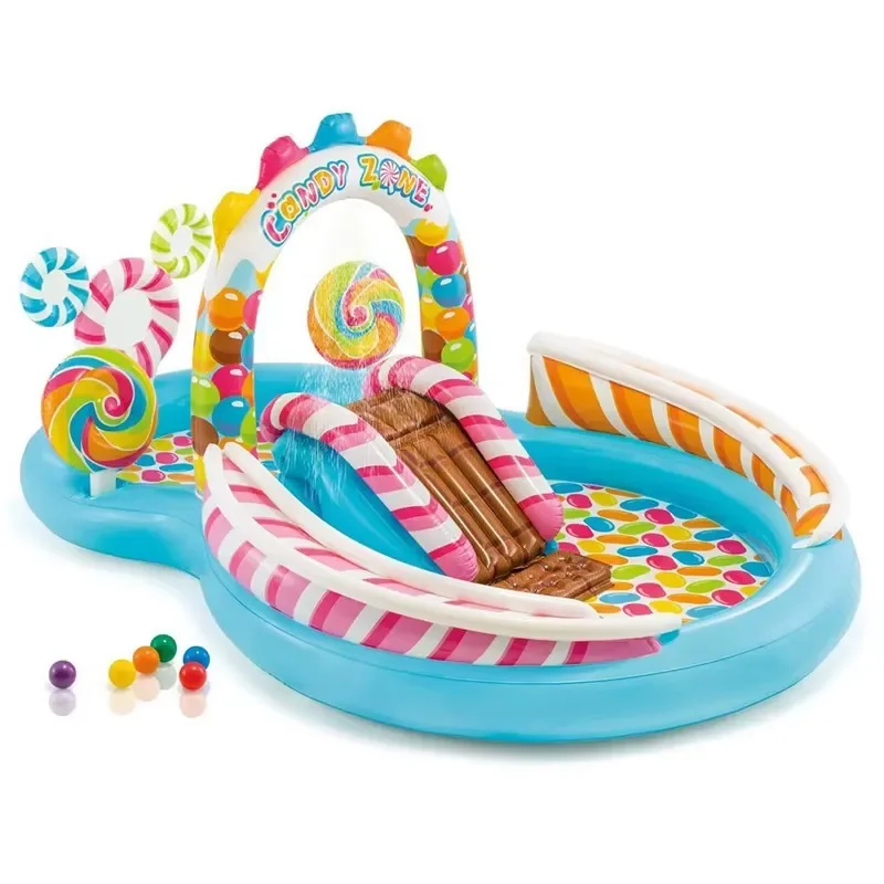 INTEX 57149 2.95m X 1.91m X 1.30m Candy Zone Play Center Inflatable Kids Swimming Pool Slide