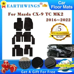 Car Floor Mats For Mazda CX9 CX 9 CX-9 TC MK2 2016~2022 6 Seater Carpets Panel Footpads Anti-slip Pad Rug Foot Pads Accessories