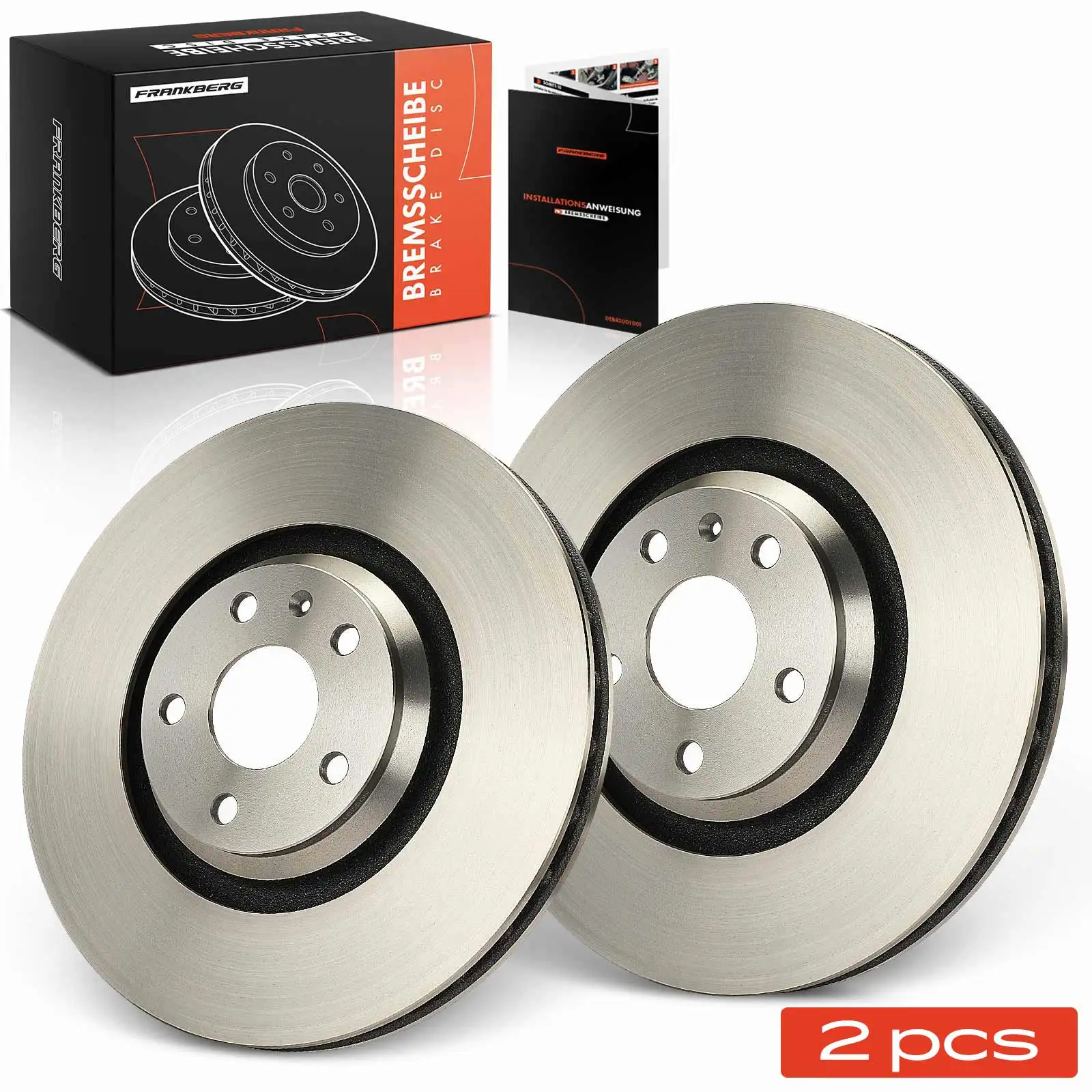 Frankberg 2x Bremsscheiben Vorderachse für Audi TT 8J3 TT Roadster 8J9 1.8L 2.0L 2.5L 3.2L 2006-2014 8J0615301 8J0615301G