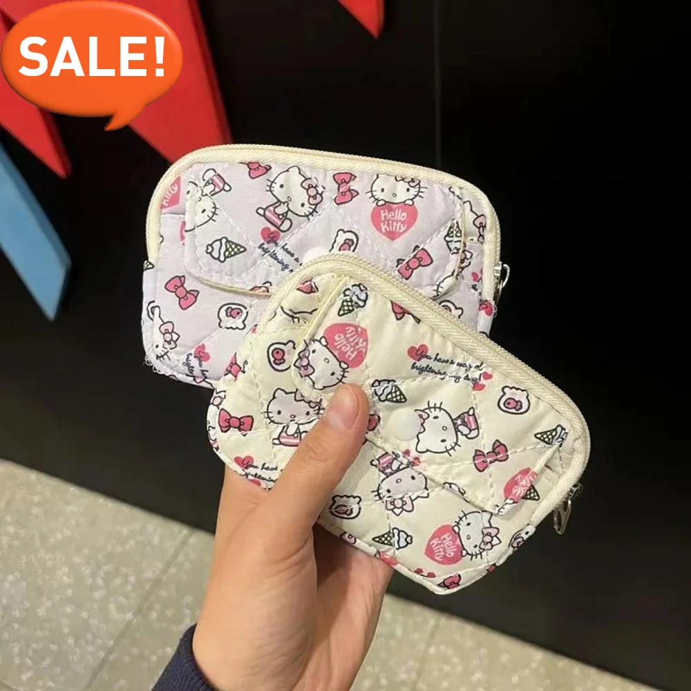 لطيف مرحبا كيتي جديد الكرتون المحفظة أنيمي محفظة حامل البطاقة عملة الحقيبة CCD حقيبة التخزين المناديل الصحية المنظم حقيبة مستحضرات تجميل #2