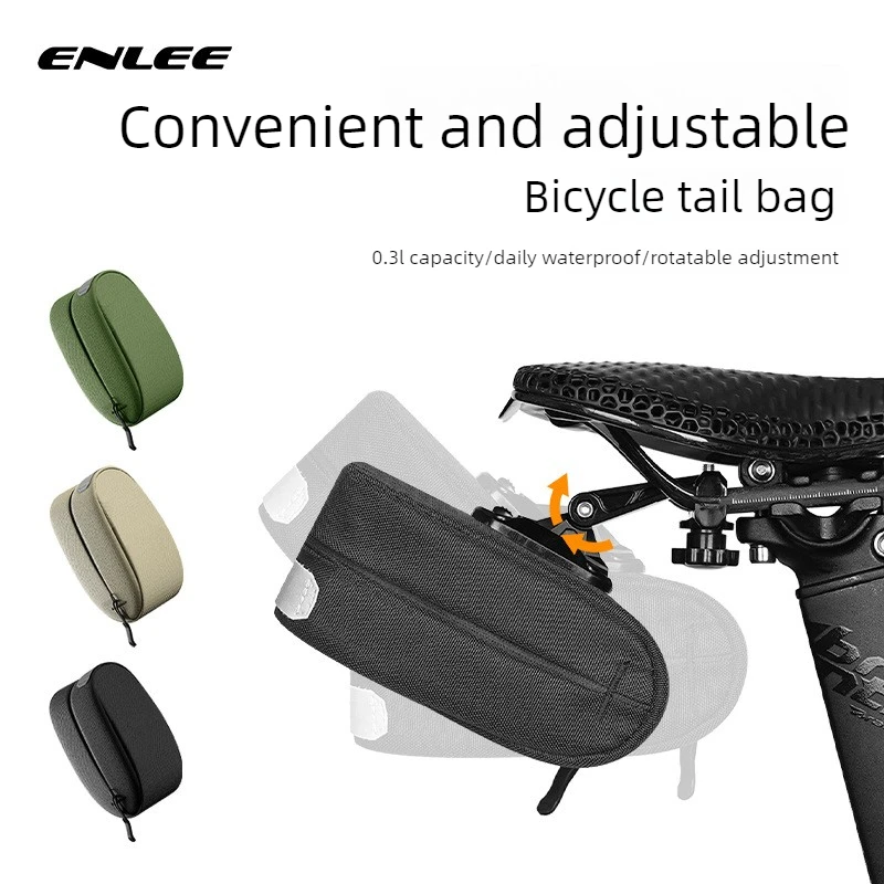 

ENLEE Road Bike Quick Release Tail Bag Seat Cushion Installation Adjustable 0.3L Capacity Water-Repellent Cycling Equipment