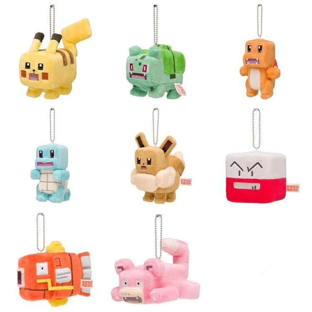 Pokemon Quest Pikachu Plush Doll Pendant Keychain Anime Figure Stuffed Plush Toys Cartoon Kawaii PP Cotton Cute Girl Kids Gift