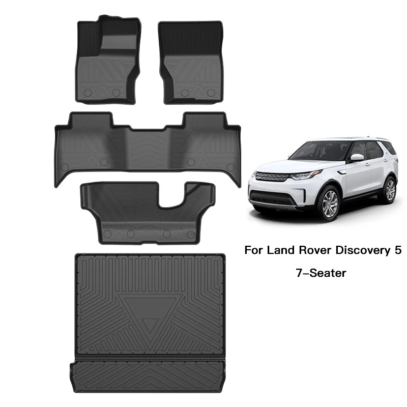 Custom Fit Car Interior Accessories TPE Floor Mat for 7-Seater 2017-2020 Land Rover Discovery 5 Trunk Cargo Mat Left Hand Drive