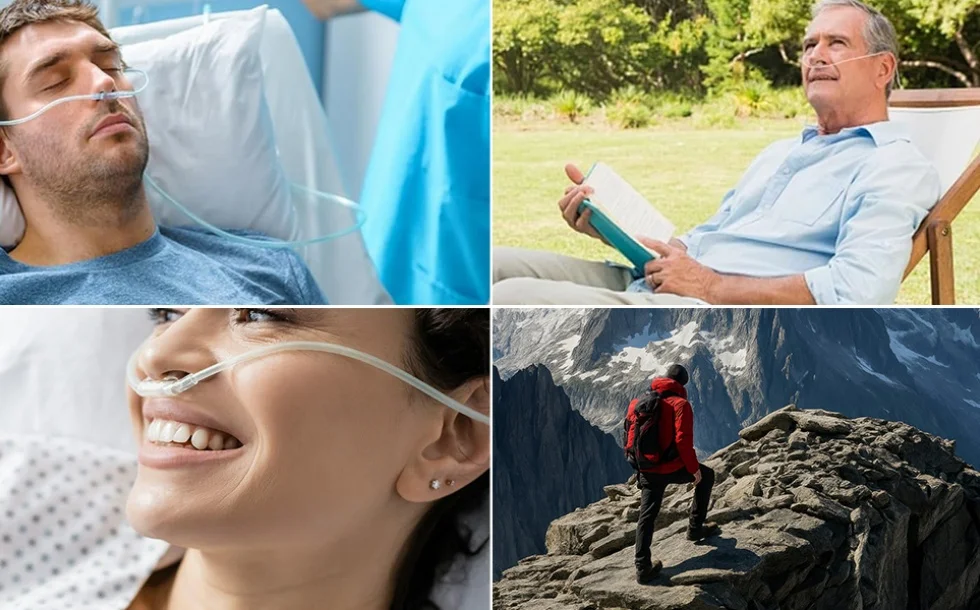 6 Stück Weiche Erwachsenen-Sauerstoff-Nasenkanülen Standard-Nasenschlauch für Langzeit-Sauerstofftherapie-Patienten 2M/5M/8M (2 in einer Packung) – Detail 7