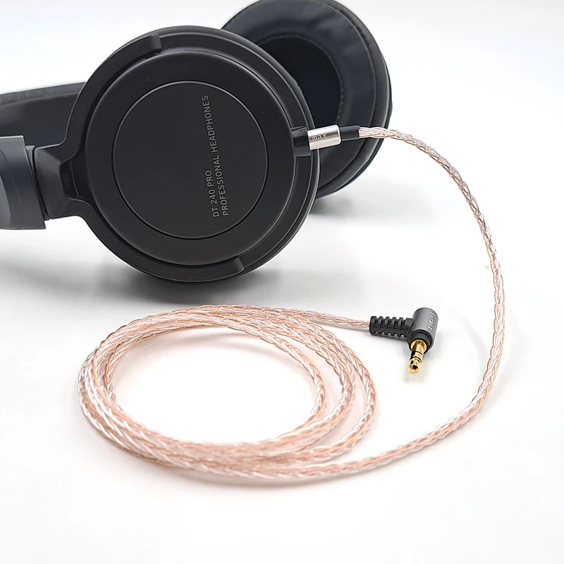 ل JBL LIVE2 Y40 Y50 OE2 E30 E45 E50 E55BT PXC480 PXC550 DT240 K845BT سماعة استبدال 8 الأساسية الفضة مطلي ترقية كابل