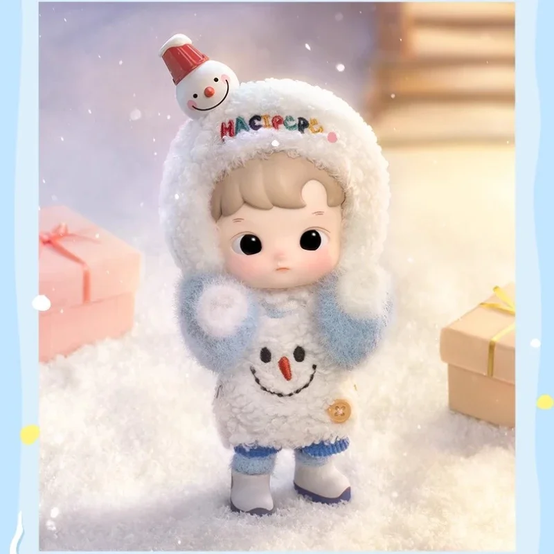 Nuovo Hacipupu Pupazzo di neve Visita Serie Figura mobile Bambola Ultima versione Carino Natale Dress Up Kawaii Desk Ornament Collection regalo