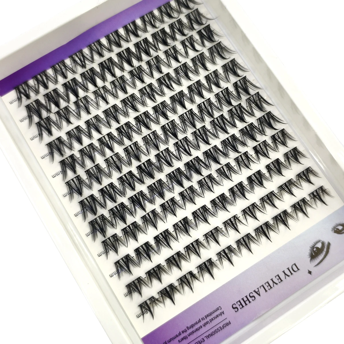 HBZGTLAD 12 Reihen DIY Cluster Wimpern 8-16mm Katzenaugen-Wimpern Unsichtbares Band Premium Nerz Manga Wimperncluster Natürlicher Stil Faux Cils – Detail 14