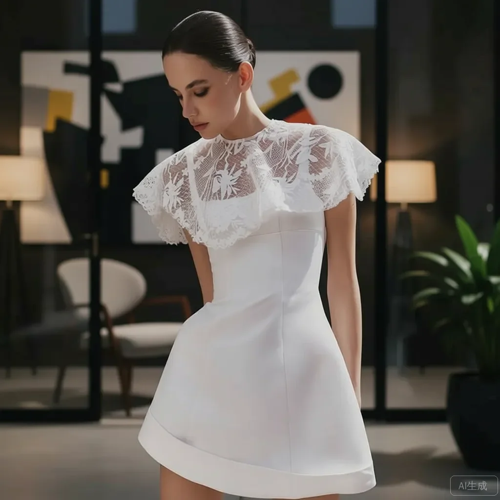 Elegant White Lace … - image