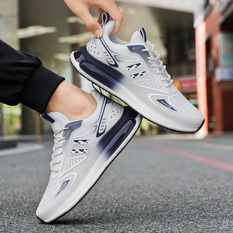 Lightweight Breathable Running Shoes Men Popcorn Shock Absorption Sneakers Flexible Anti Slip Outdoor Sports Shoes