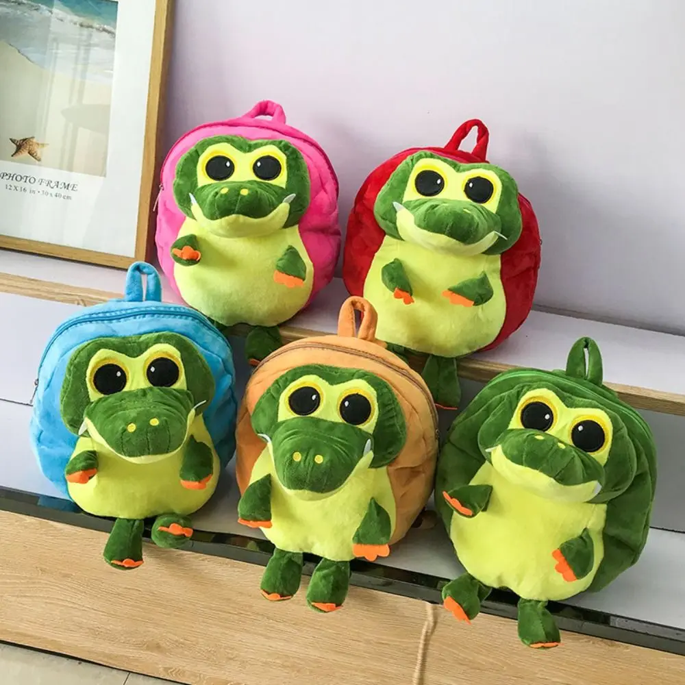 

Крокодиловый мультяшный плюшевый рюкзак Kawaii, мягкая милая сумка на плечо, креативный регулируемый ремень, школьная сумка для студентов с животными