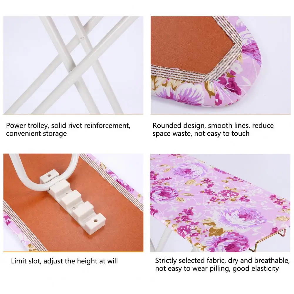 

Ironing Board Height Adjustable Smooth Edge Good Load-bearing Ironing Clothes Extra-Wide Clothes Ironing Board With Folding Legs