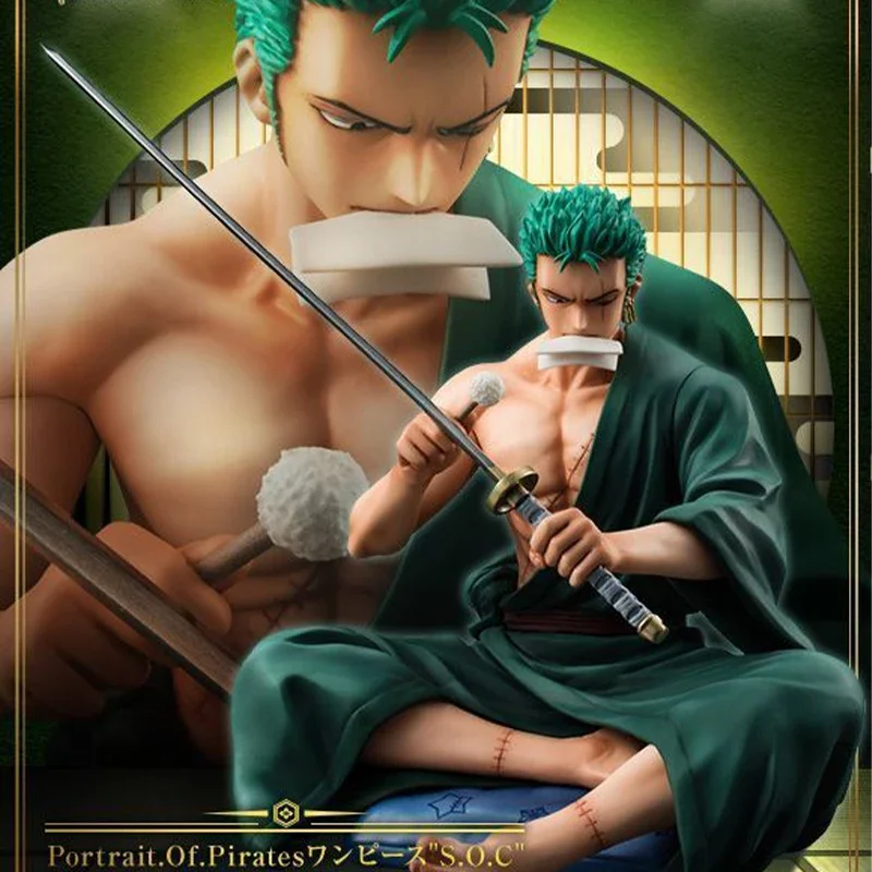 In Stock Genuine Original Mega House ONE PIECE Roronoa Zoro Action Anime Figure PVC Collectible Dolls Statuette Ornament Gifts