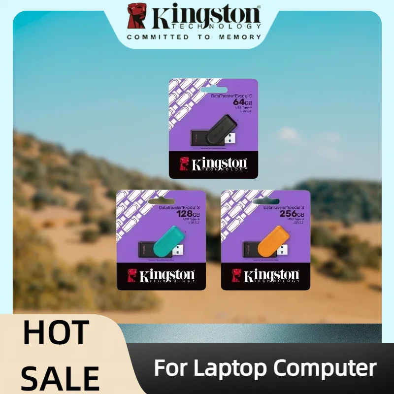 

Kingston DataTraveler Exodia S USB Flash Drive 64GB 128GB 256GB 512G USB 3.2 Drive Black DTXS Flash Drive for Computer