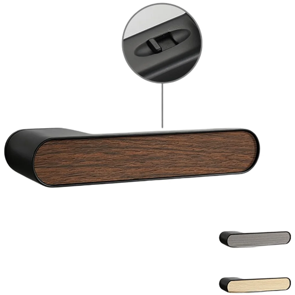 Minimalist Design Magnetic Door Lock for Bedroom Office or Storage Cabinet Doors Featuring Aluminum Alloy Body and Internal Lock