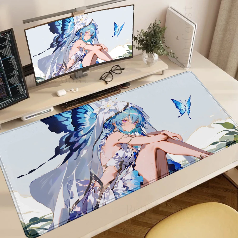 Wuthering Wave The Shorekeeper Anime electronic sports Rubber Mouse pad Lock edge Computer Office XXL HD Printing Desk Mouse Pad