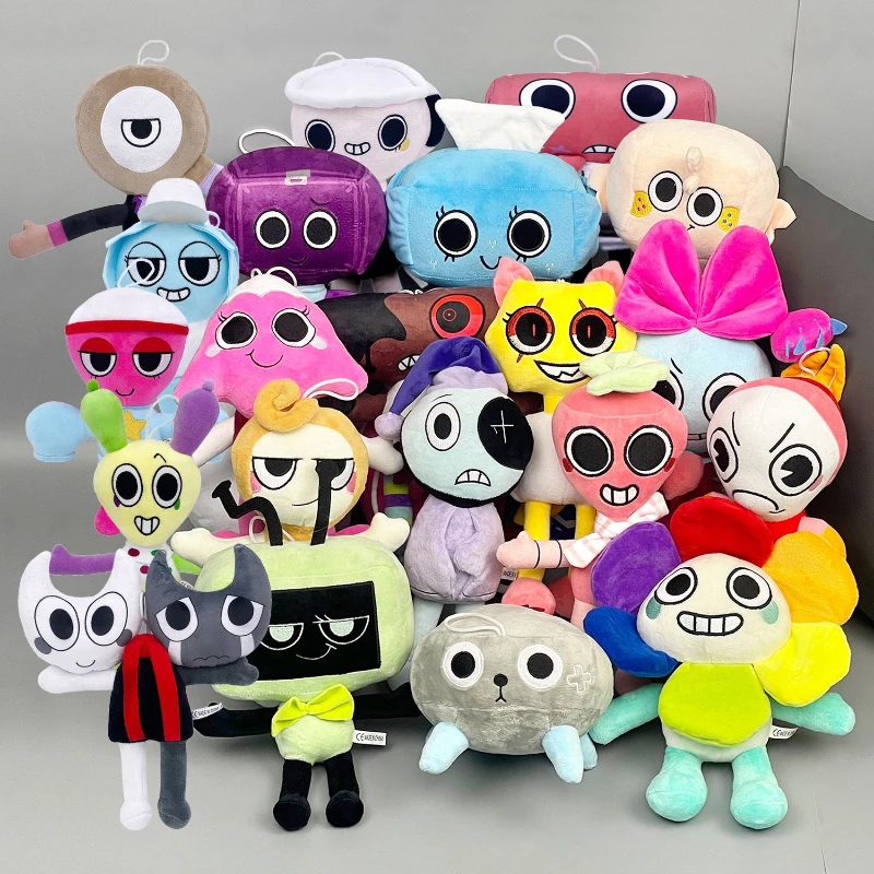 30cm Dandy's World Plush Toys Cute Dandy World Scrap Stuffed Dolls Horror Game Goob Pebble Plushie Pillow Kawaii Room Decoration