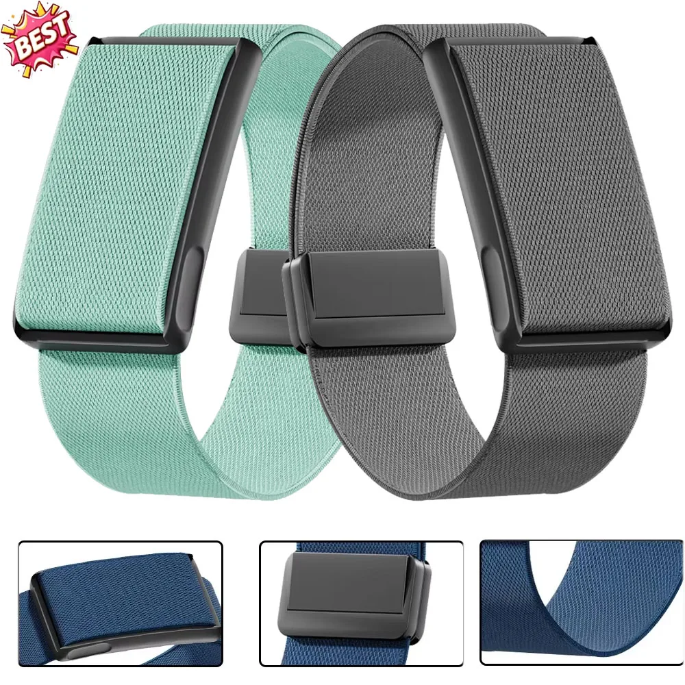 Nylonarmband + Metallrahmen für Amazfit Helio, magnetische Schnalle, bequemes, verstellbares Armband für Amazfit Helio, Zubehör, Armband.
