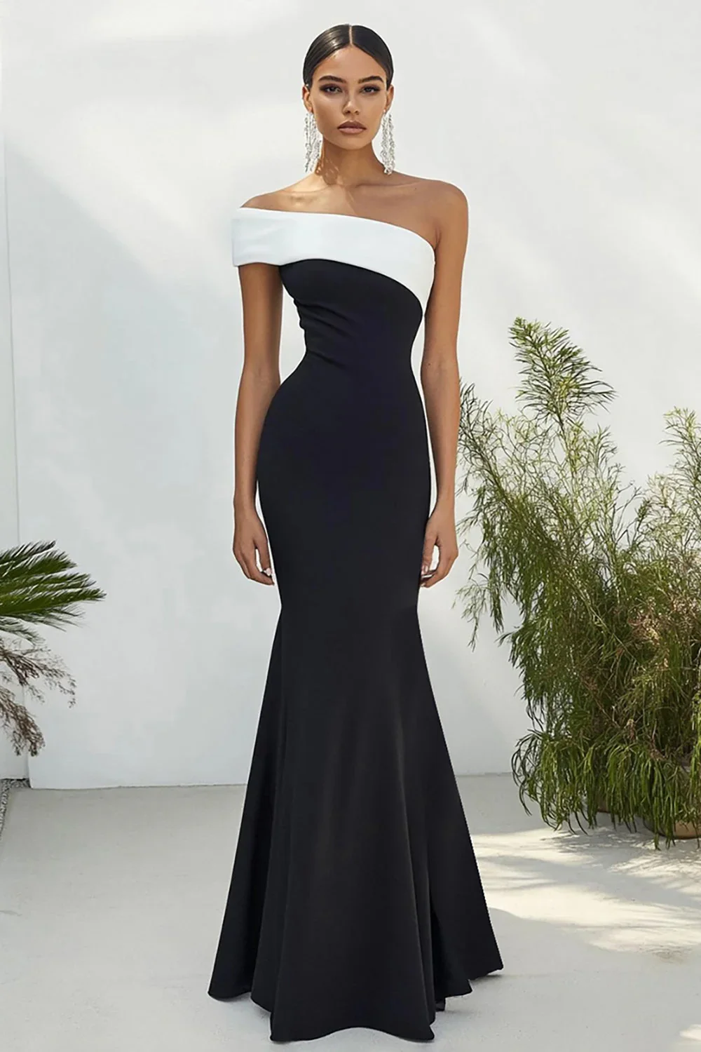 Vestidos Largos de Sirena Personalizados con un Solo Hombro, Vestidos Elegantes para Mujer para una Boda, Kleider Damen Elegant Prom