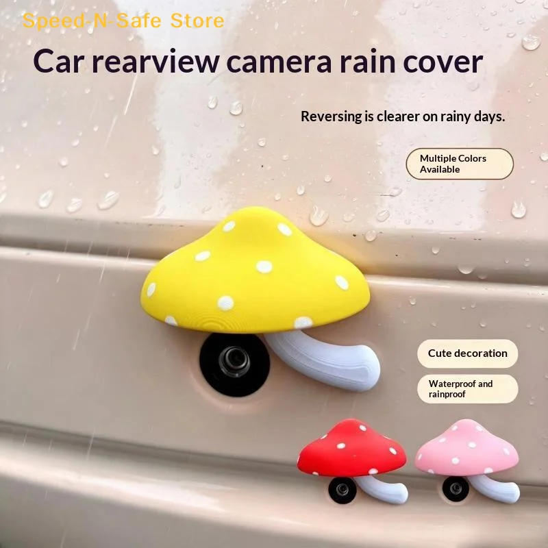 Mushroom Shape Car Rear View Camera Rain Cover Easy Install Waterproof Camera Protector 1PC for All Season Use