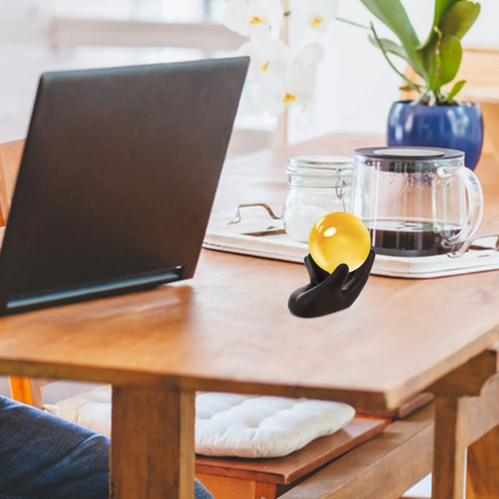 

Resin Crystal Ball .5-6Cm Sphere Stand Holder For Home Office Decor Egg Stone Rock Ornament Gazing Globe Pedestal