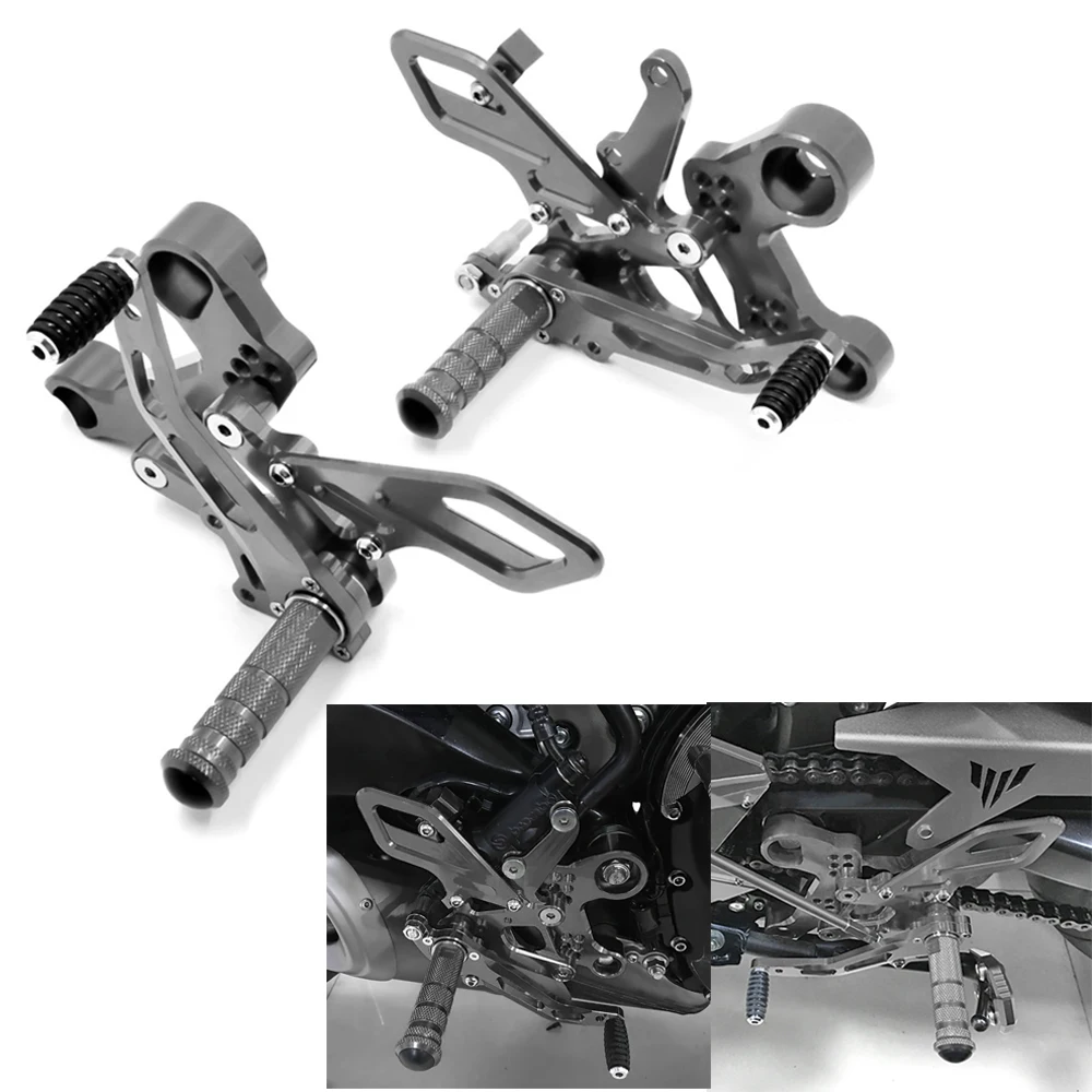 

For Yamaha MT09 FZ09 MT-09 FZ-09 MT FZ 09 CNC Adjustable Rearsets Rear Set Foot Pegs Pedal Footrest Motorcycle 2013 2014 2015 16