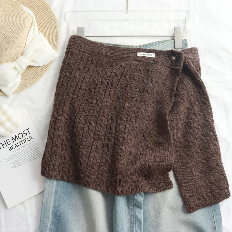 

Twist Texture Fashion Fart Curtain Skirt Loose All-Match Shawl Multi-Purpose Bandage Dress-Layer Shawl Skirt Curtain Slimming