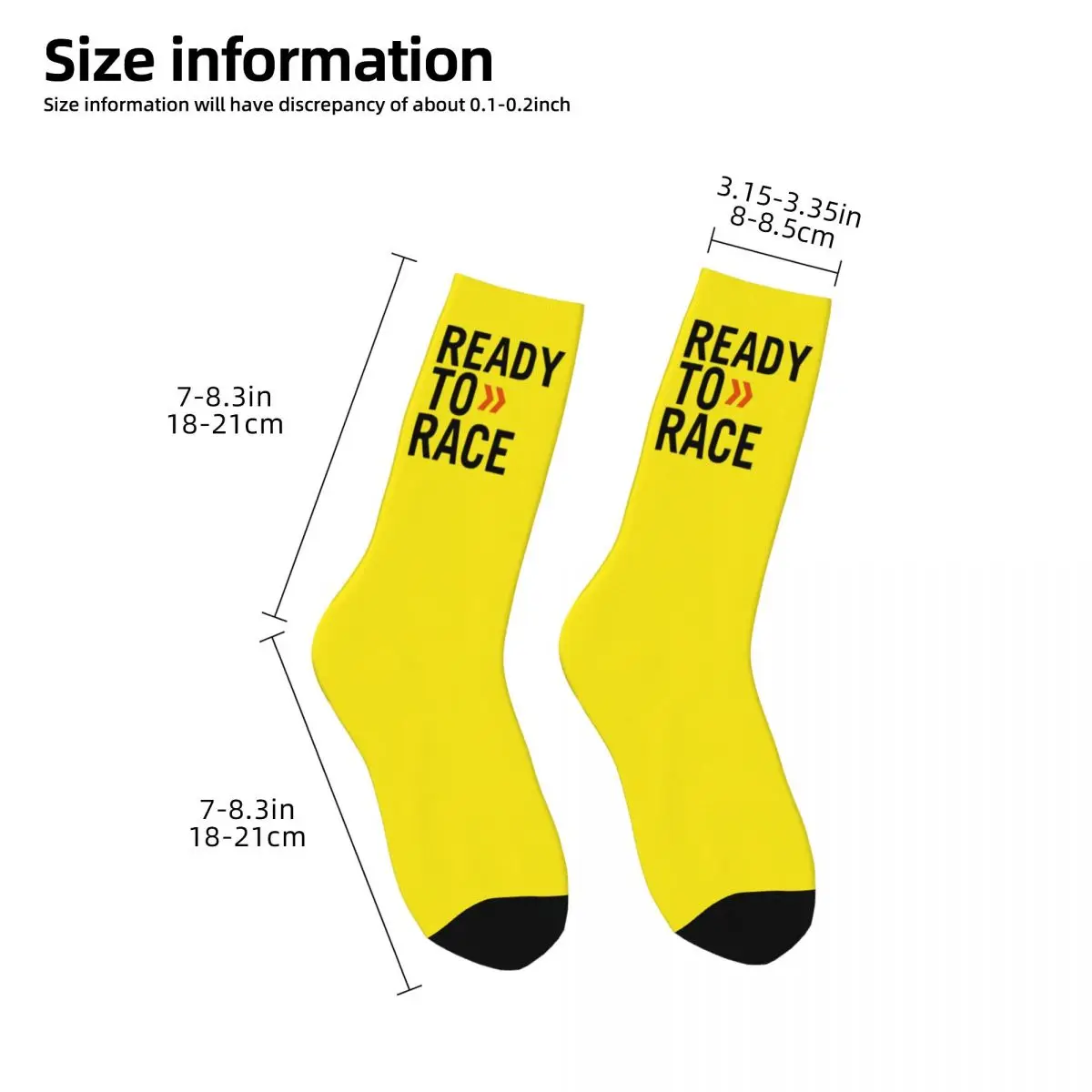 Best Seller To Race Merchandise Ready To Race Unisex Winter Socks Running Fun printing Socks Street Style Crazy Sock