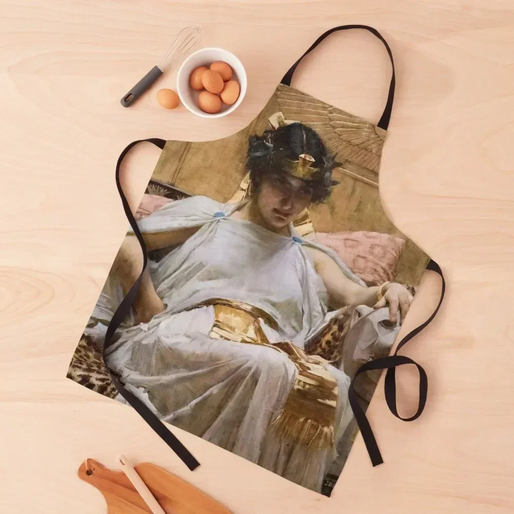 Cleopatra - John William Waterhouse Apron Custom Kitchen Things And For Home Chef Uniform Woman Apron