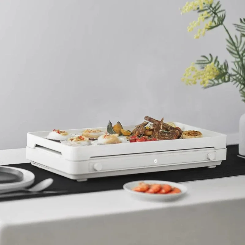 Dubbele Kachel Inductiekookplaat Multifunctionele Kookpot Barbecue Pot Huishoudelijke Kleine Elektrische Bakpan Huishoudapparaat