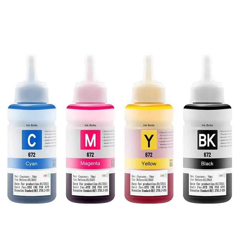 Dye Ink 1Set 6Color 672 673 674 664 4Color Water Based Bottle Refill Ink for Epson L101 L111 L201 L211 L301 L303 L310 L351 L353