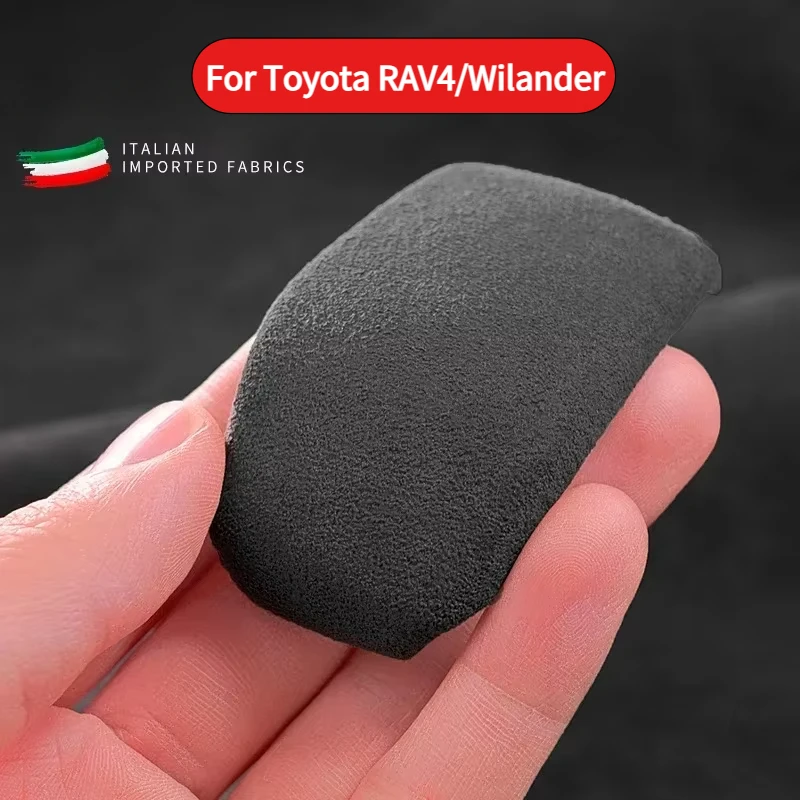 

fit For Toyota RAV4 Wilander Kluger Highlander 2020-2024 Suede Gear Shift Knob Head Cover Trim Sticker Car Interior Accessories