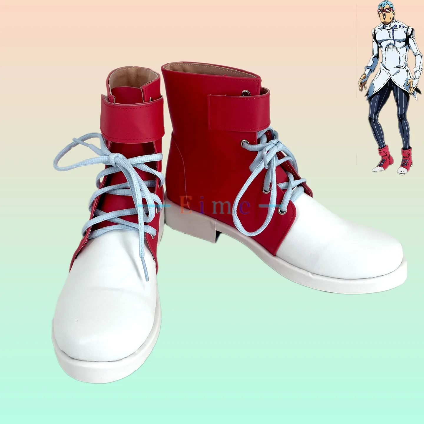 Ghiaccio تأثيري أحذية أنيمي جوجو تأثيري الدعائم اكسسوارات الأحمر بولي أحذية أحذية من الجلد هالوين كرنفال الأحذية مخصص