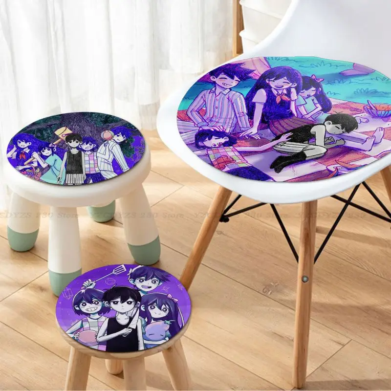 

Omori Anime Cushion Mat Modern Minimalist Style Seat Cushion Office Dining Stool Pad Sponge Sofa Mat Non-Slip Chair Cushions