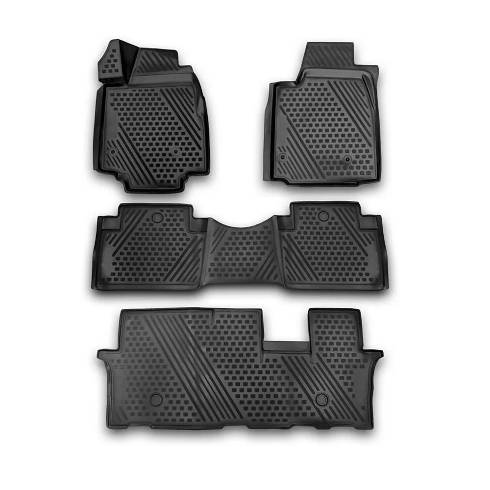 Floor Mats Liner for Honda Pilot 2009-2015 Black TPE All-Weather 4 Pcs United States