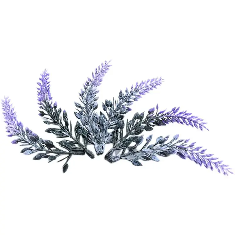 50pcs/80pcs Lavender Plastic Flower DIY Wedding Gift Box Christmas Decoration Home vase table Christmas Garland Artificial Plant