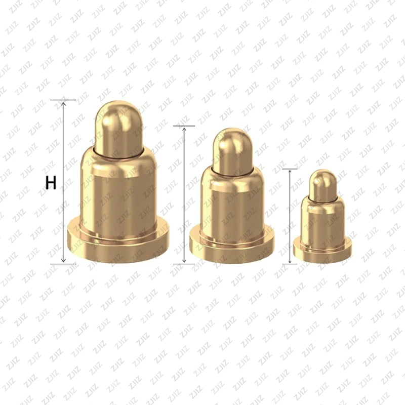 Conector dedal de mola POGOPIN, pino de carregamento de alta corrente banhado a ouro SMD, pinos de cobre masculinos e femininos, atacado
