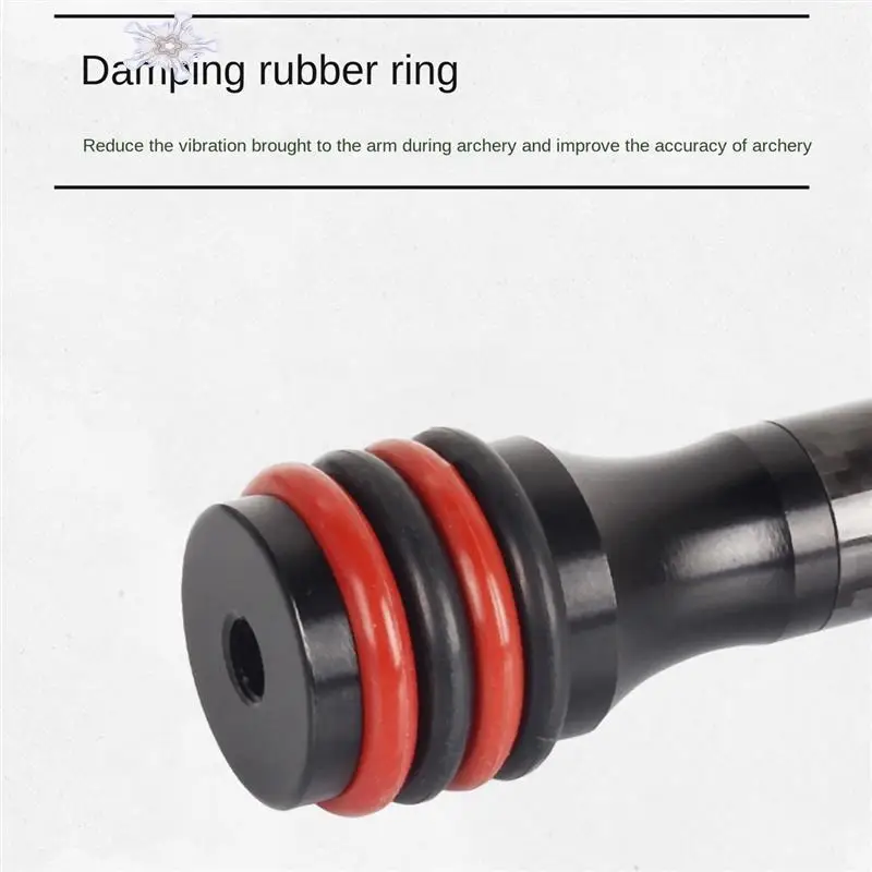 

1 PCS Hunting Bow Professional Stabilizer Rod 8Inch Black With Rubber Damper For Archery Accessories