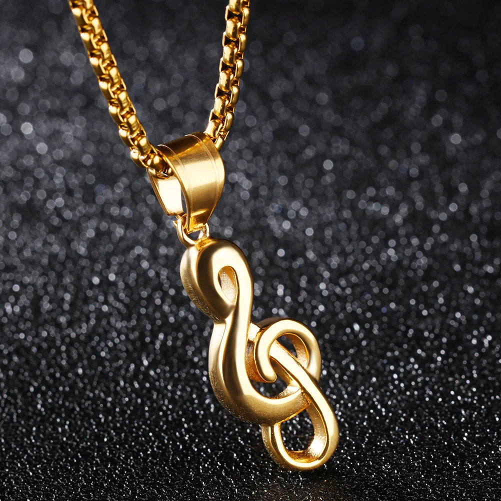 

Necklace for Music Symbol Men Chain Novel Male Pendant Decor Men's Necklaces
