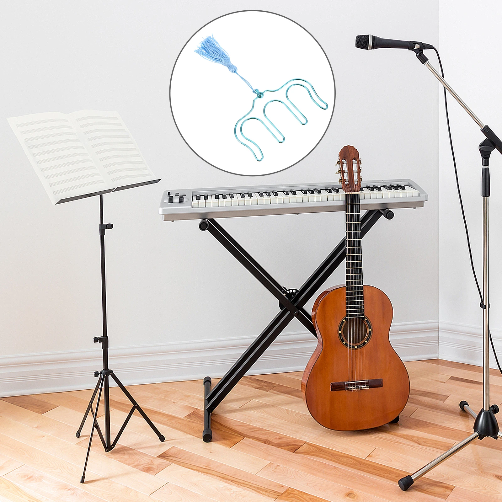 

2pcs Book Holder Metal Page Piano Score Sheet Windproof Strong Clamping Book Clip For Reading Instrument Supplies Iron Music
