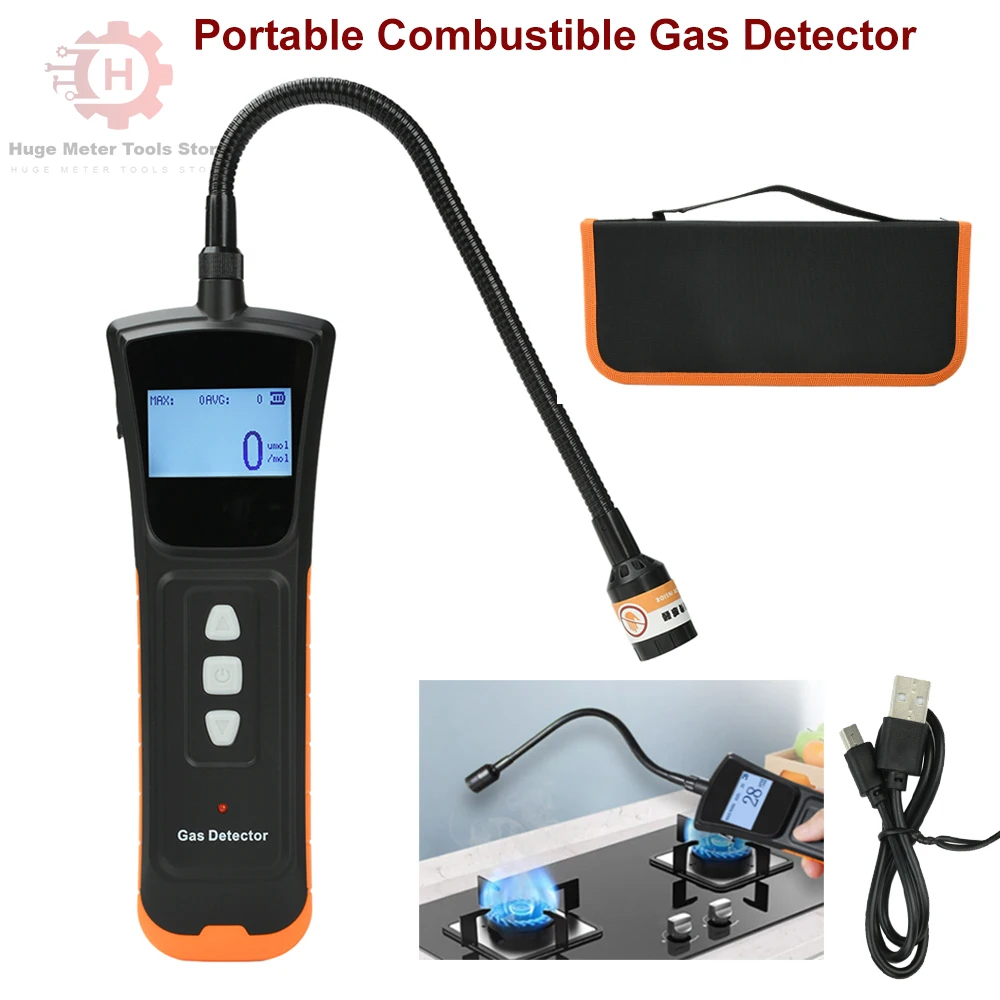 

Портативный детектор утечки газа, сжиженный газ, сигнализация об утечке природного газа, светодиодный дисплей, анализатор горючего газа, тестер угарного газа CO