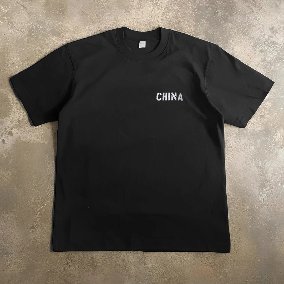 China QBZ 95 Assault Rifle T-Shirt 100% Cotton O-Neck Short Sleeve Summer Casual Mens T-shirt Streetwear