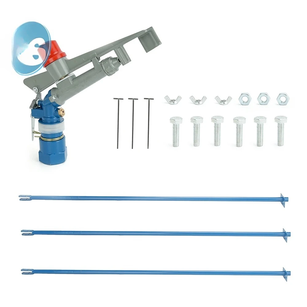 Agriculture Use 360° Water Sprinkler Adjustable Lawn Sprinkler Sturdy Zinc Alloy Material For Dust Suppression