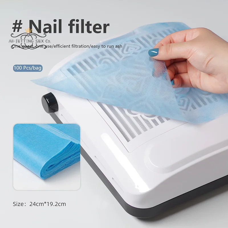 100pcs Nail Vacuum Clean Collector Filter Paper Dustproof Replace Nail Vacuum Clean Filter Paper Manicure Machine Dust Accessory