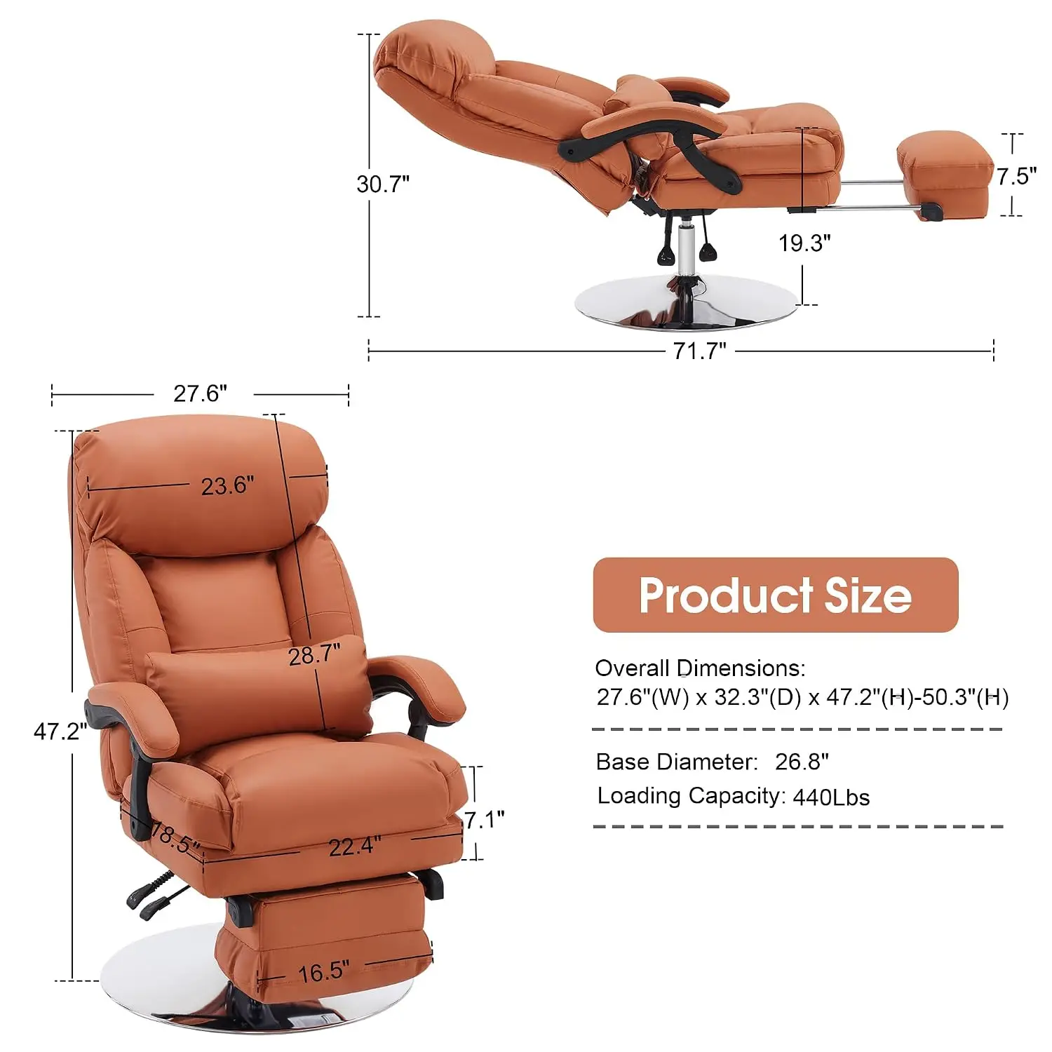 Facial Spa Beauty Chair For Eyelash & Eyebrow, Orange, Customized