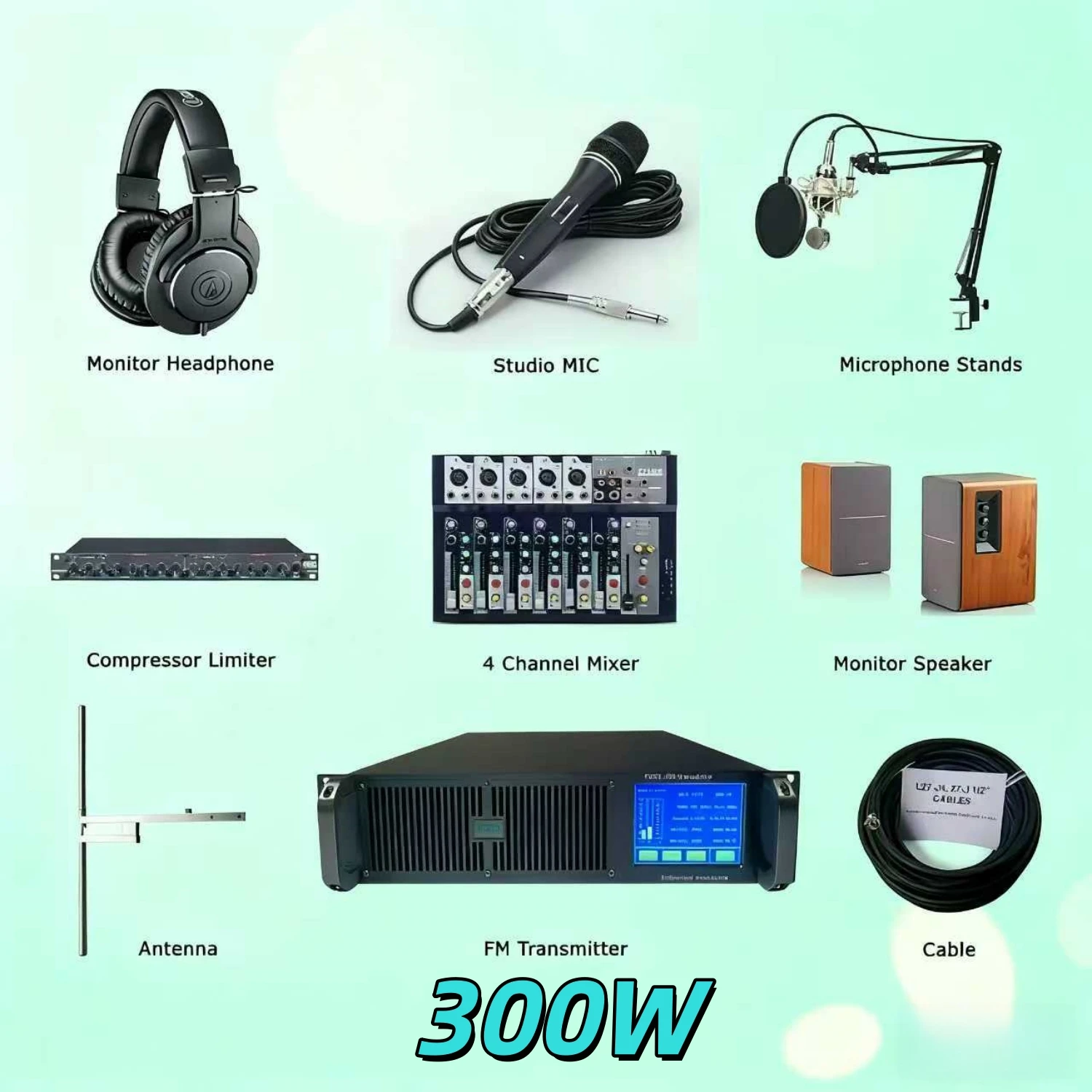 

HP- YXHT-2 300W FM Transmitter Complete System: Pro Broadcast Solution for Radio Stations