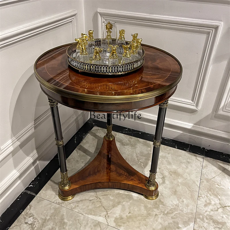 

European wood baking paint Roman column corner number, living room sofa round number