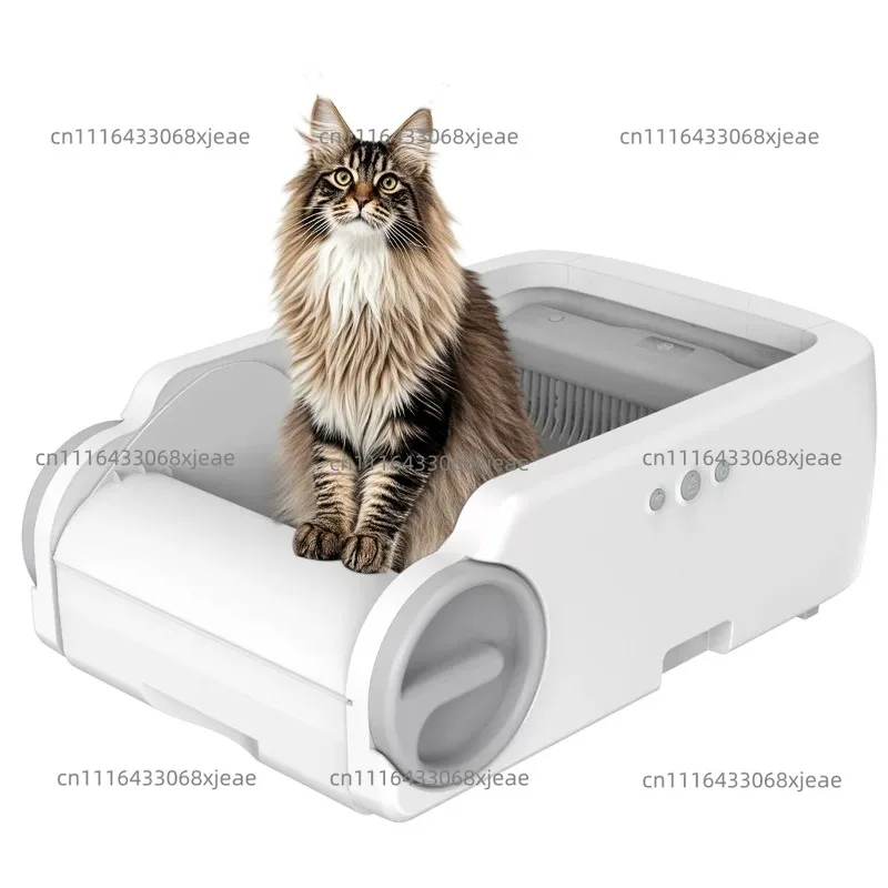 New Smart Stainless Steel Base Cat Litter Box Automatic Open Cat Litter Box Cleaning Cat Toilet