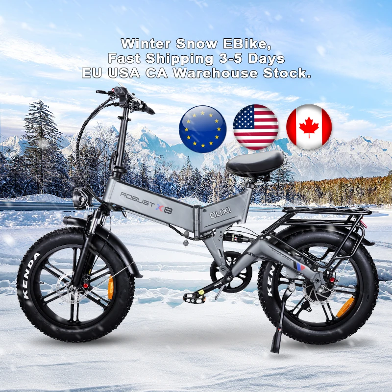 

Eu Warehouse OUXI X8 15Ah 20-inch City Fat Tire Bicycle 250w Folding Dirt Road Fat Bikes for Adults
