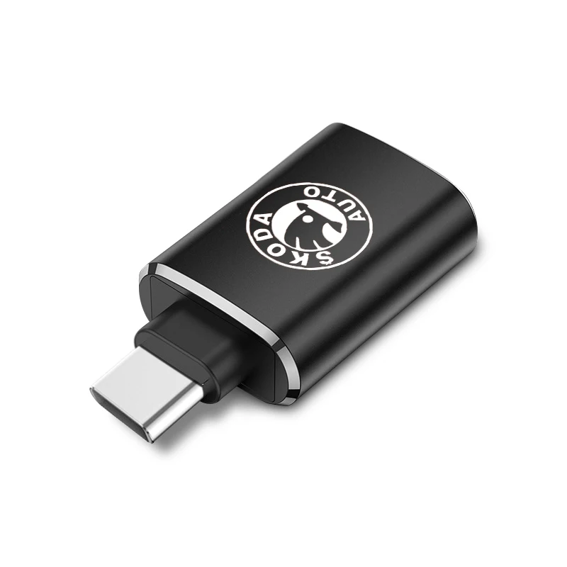 Convertisseur de câble USB Type C pour voiture, adaptateur de charge, accessoires de voiture pour Skoda VRS Octavia 2, 3 rine, Kodiaq, Karoq, Fabia,